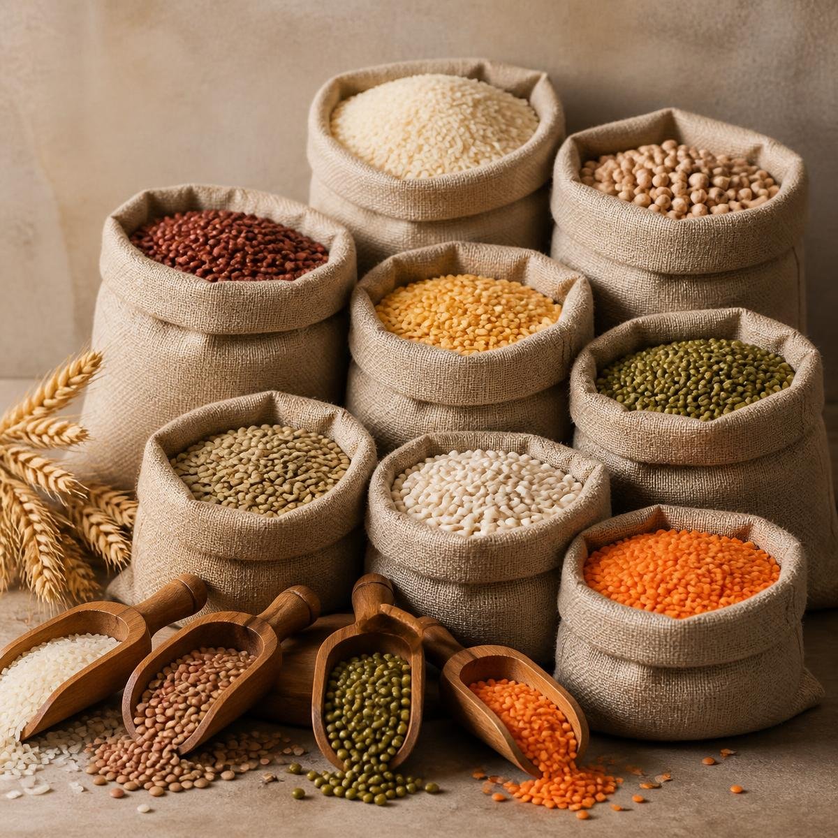 Rice, Pulses & Grains